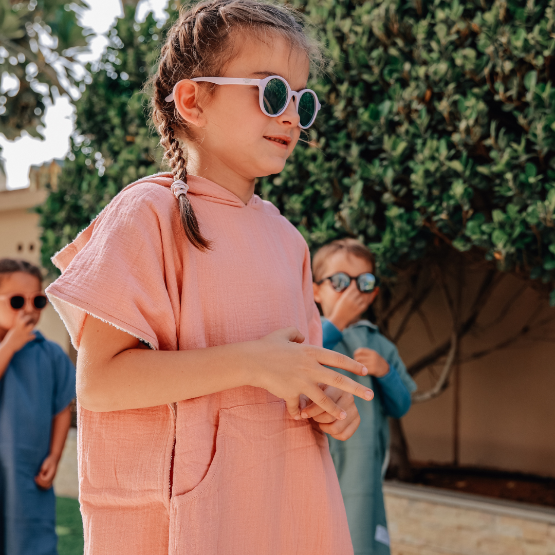Hooded Beach Towel - Coral Pink (6-10 Years)