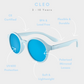 Cleo - Baby Blue Mirrored Kids Sunglasses