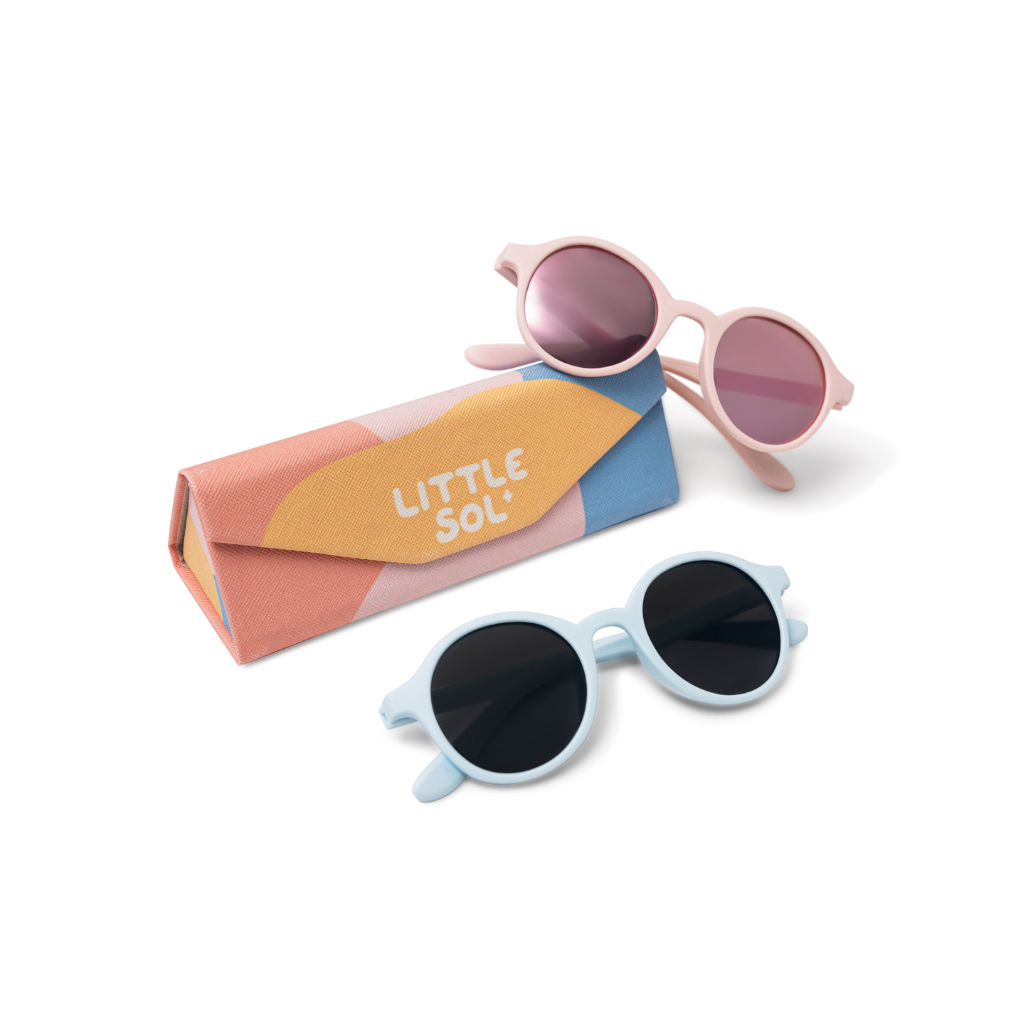 Cleo - Baby Pink Mirrored Kids Sunglasses