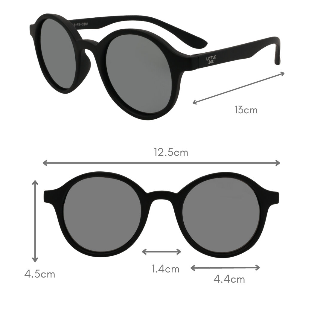 Cleo - Black Mirrored Kids Sunglasses