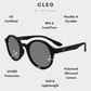 Cleo - Black Mirrored Kids Sunglasses