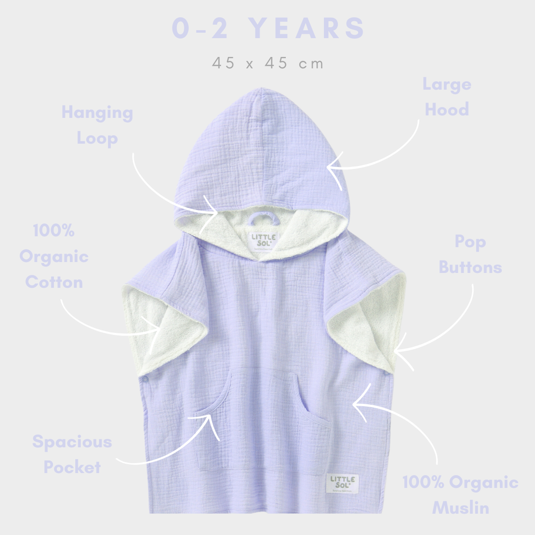 Hooded Beach Towel - Periwinkle (0-2 Years)