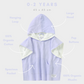 Hooded Beach Towel - Periwinkle (0-2 Years)